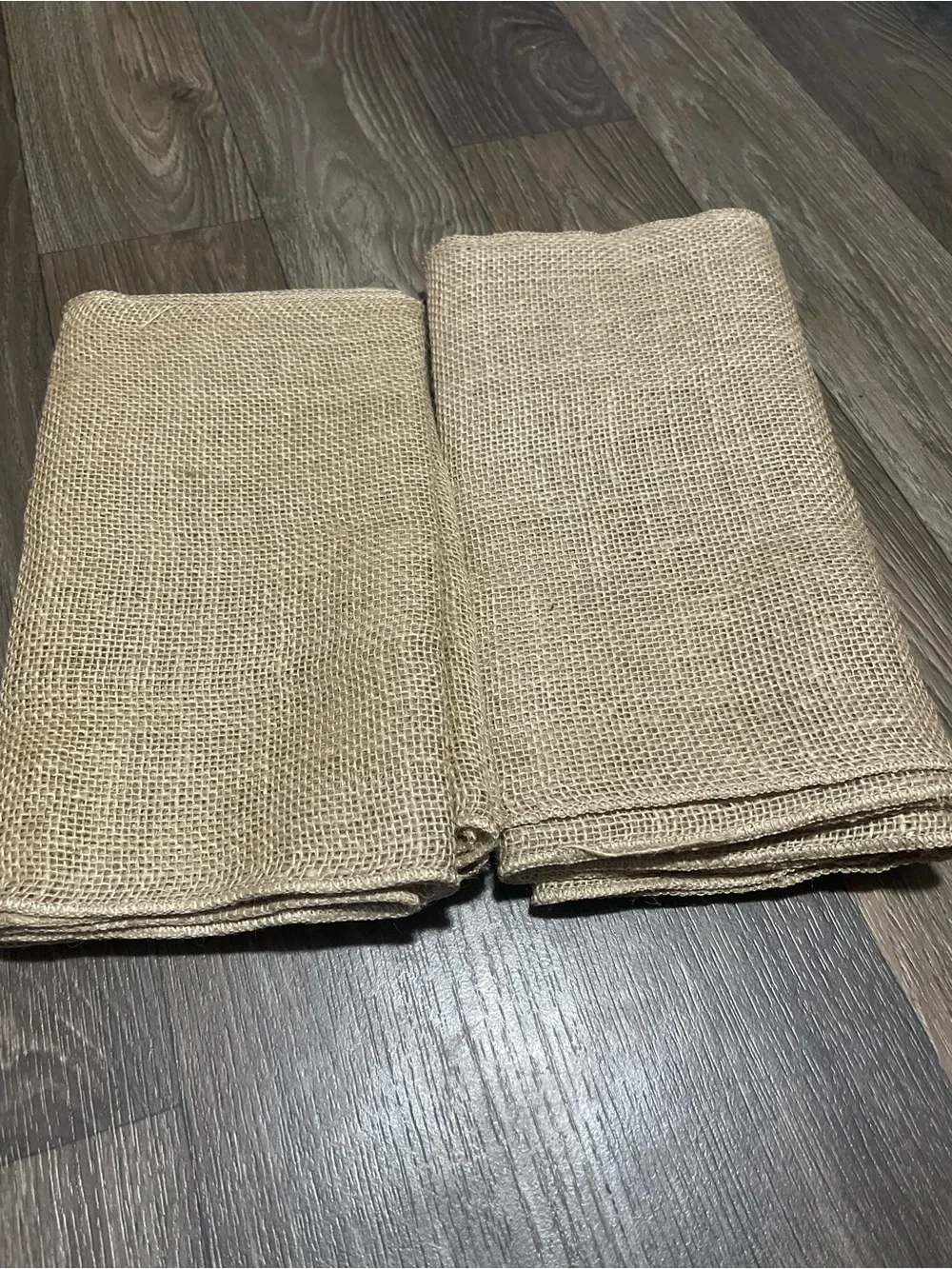 Natural Burlap Fabric Table Runners - Neutral Tan